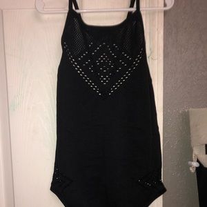 Black Cut-out Bodysuit